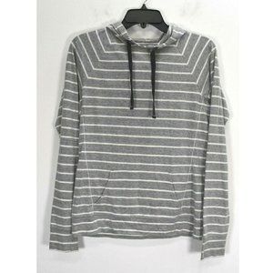 Under Armour All Season Gear Semi Fitted Hoodie Grey Stripe Women's Size Medium